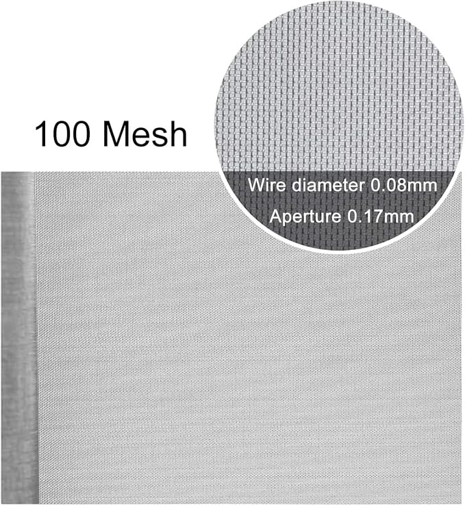 304 Stainless Steel Woven Wire Mesh, 100 Mesh Filter Screen, Heat-Resistant - Image 2