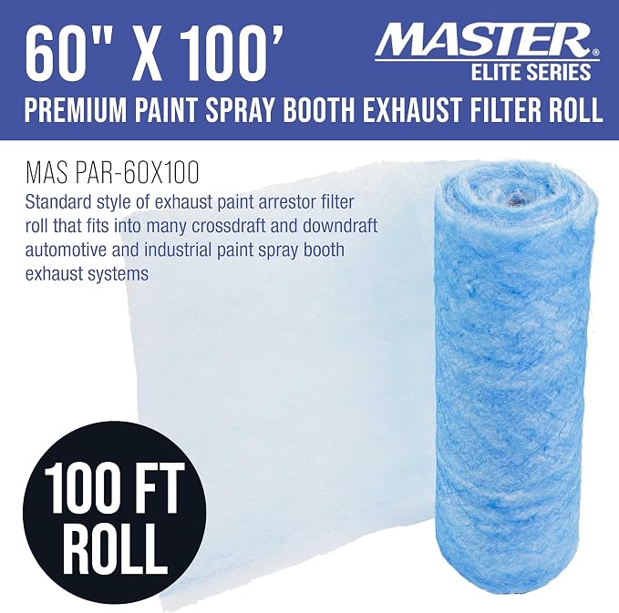 Master Airbrush Elite Paint Spray Booth Exhaust Filter Roll 60" x 100' - Image 2