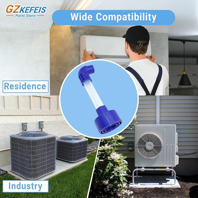 AC Drain Line Cleaner Tool, Universal HVAC to PVC Adapter - Image 6