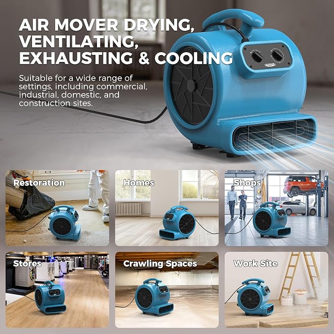 ALORAIR 2000 CFM Air Mover Blower Fan - Image 6
