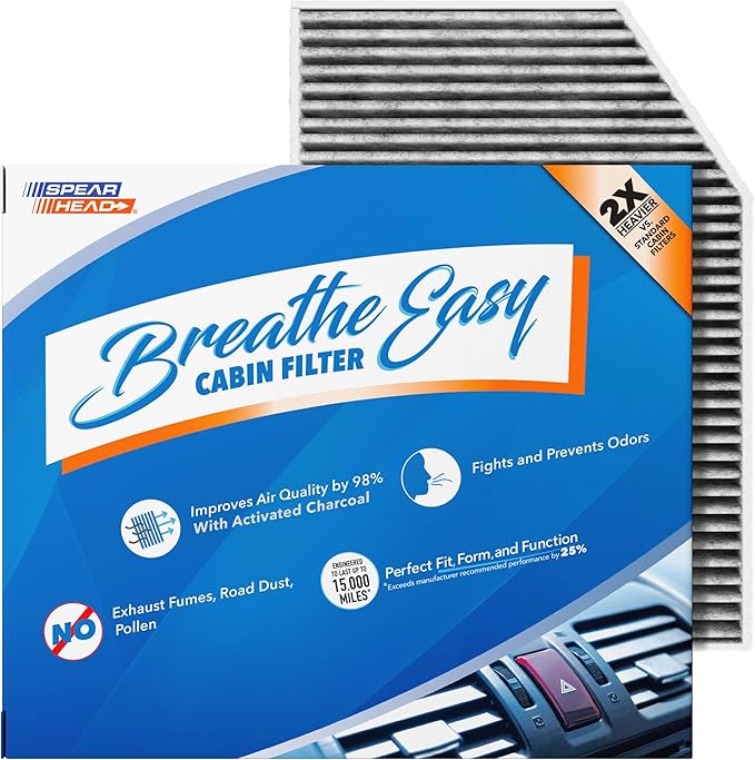 Spearhead Odor Defense Breathe Easy AC & Heater Cabin Filter | Fits 2/3/4 Series by SPEARHEAD