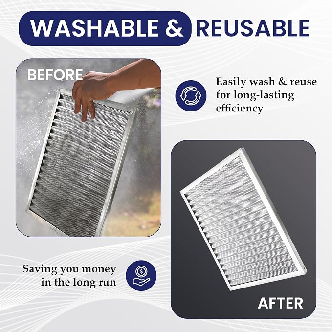 | Merv 8 | Washable & Reusable AC/Furnace Filter | Lifetime HVAC & Furnace Air - Image 2