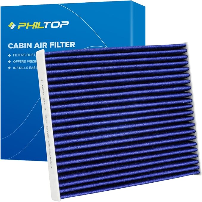 PHILTOP Premium HEPA Cabin Air Filter w/Dual Activated Carbon, Compatible by PHILTOP