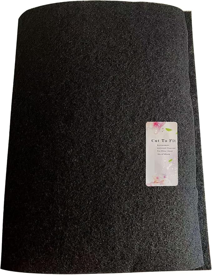 Cut-to-Fit Activated Carbon Filter Sheet Charcoal Air Vent Filters Pad Black by 99JGDAX