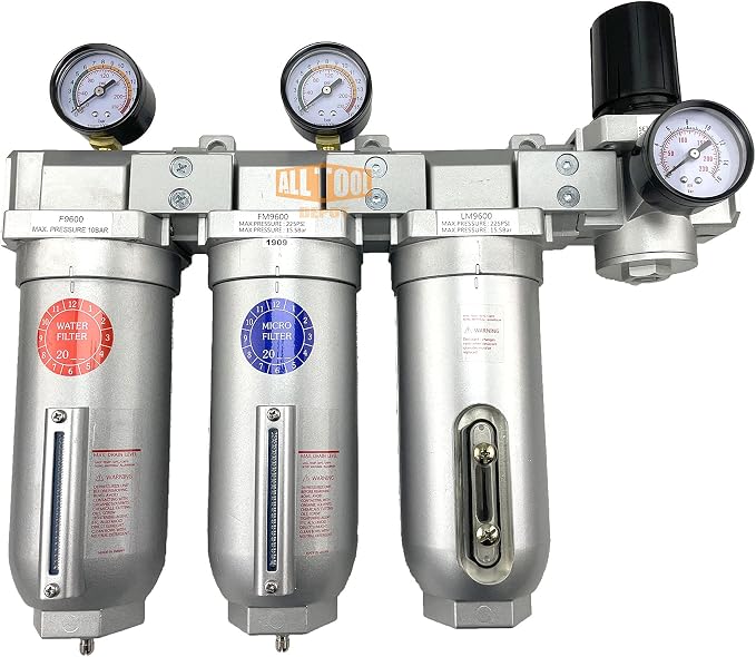 1" NPT SUPER DUTY Industrial Grade 4 Stages Filter Coalescing Desiccant Dryer by AllToolDepot