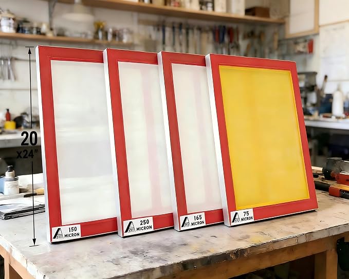Aluminum Screen Printing Screens, 20 x 24 Inch Pre-Stretched Silk Screen Frames - Image 2