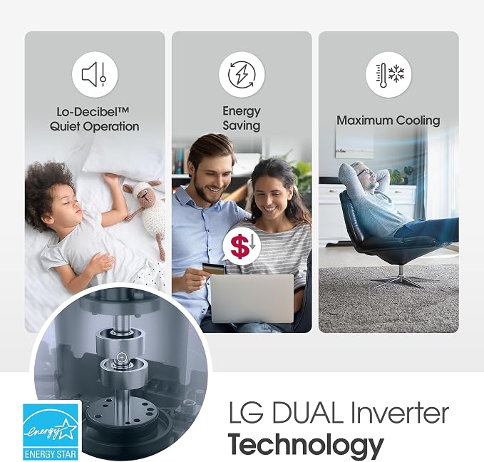 LG 14000 BTU Window Air Conditioner Energy Saving Dual Inverter Remote Control - Image 8