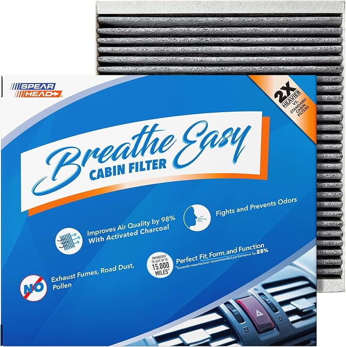 Spearhead Odor Defense Breathe Easy AC & Heater Cabin Filter | Fits Select by SPEARHEAD