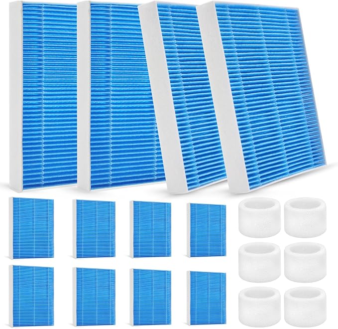 DerBlue 12pcs Wick Replacement Filter and 6pcsTop Fill Humidifier Replacement by HOME