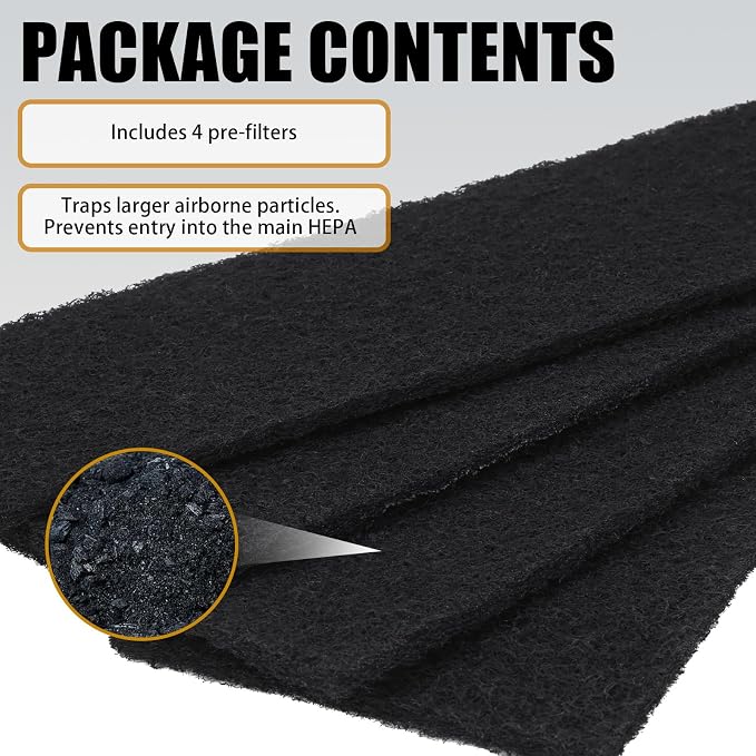 Pre-Filter 4-Pack for Honeywell HEPA Tower Air Purifier HPA030, HPA030B Models - Image 3