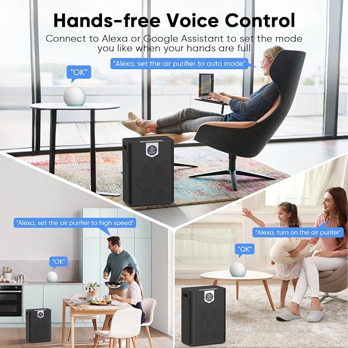 DAYETTE Smart Air Purifiers for Home Large Room, H14 Air Purifier - Image 3