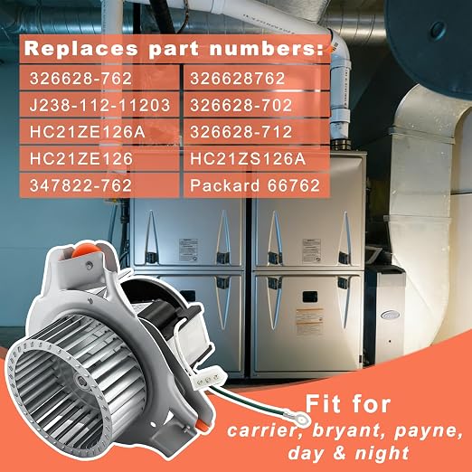 326628-762, HC21ZE126A Furnace Draft Inducer Motor, Compatible - Image 2