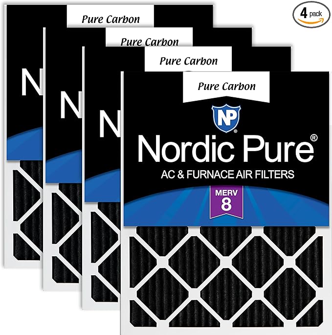 Nordic Pure 16x30x1 Pure Carbon Pleated Odor Reduction Furnace Air Filters 4 by NordicPure