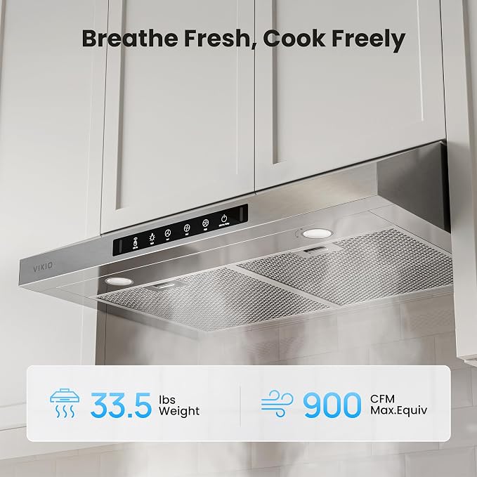 30 Inch Under Cabinet Range Hood, 900CFM Fast Venting Ducted, Kitchen Hood - Image 2