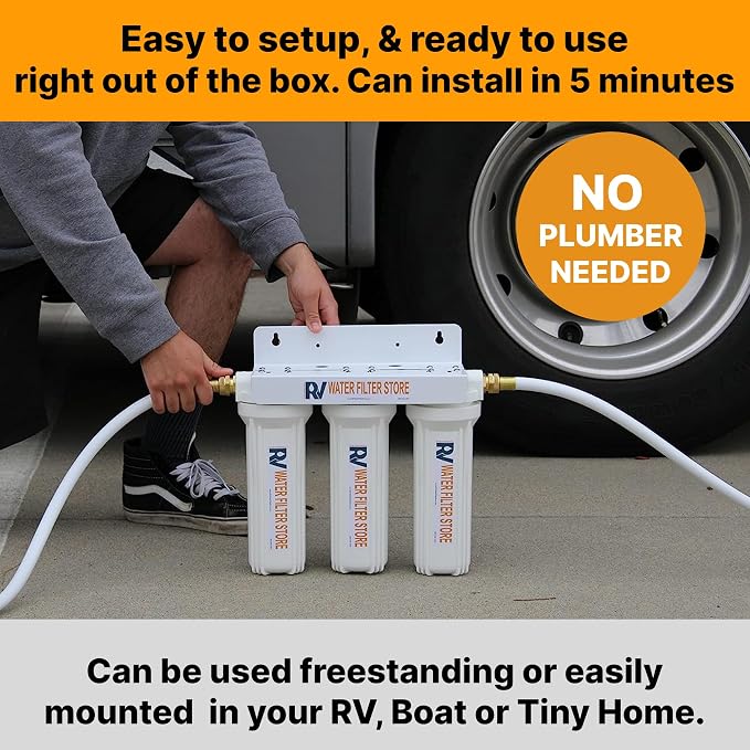 Enhanced RV Water Filter System – Triple Canister Filtration - Image 4