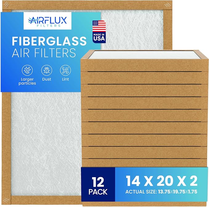 Fiberglass Air Filter -14x20x2Air Filter 12 Pack by Unknown