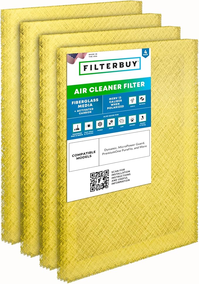Filterbuy 18x20 Air Cleaner Filter Replacement Pads by Filterbuy