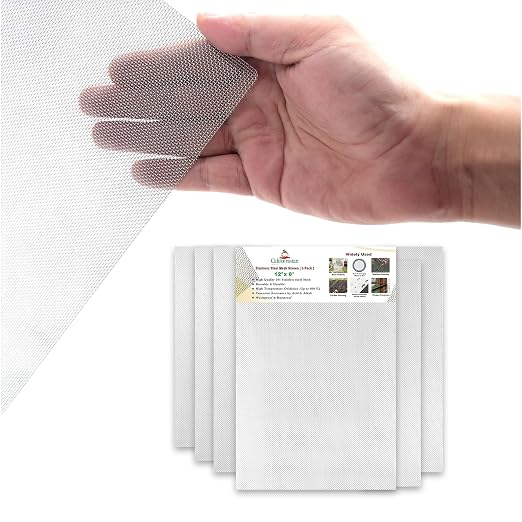 6-Pack Wire Mesh Screen 12×8 Inch – 20 Mesh Stainless Steel Durable, Smooth by Californistan