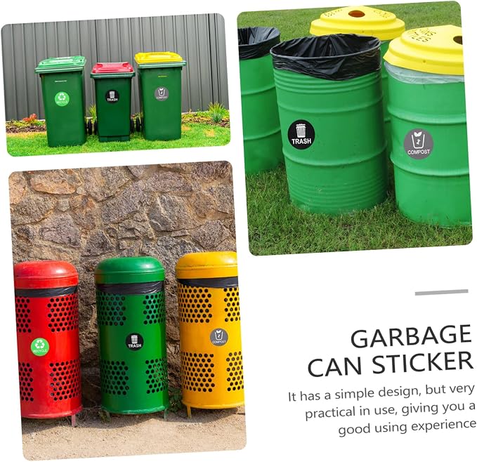 9pcs Trash Can Stickers for Waste Sorting Self-Adhesive Garbage Classification - Image 8