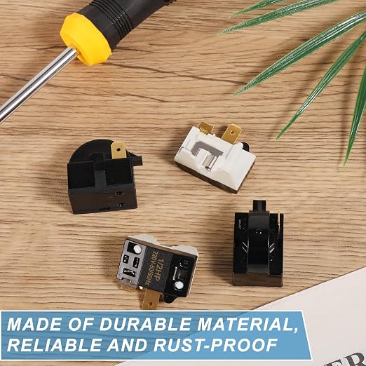 2pcs QP2-4.7 Starter Relay & 2pcs Overload Protector, Pin Refrigerator Starter - Image 3
