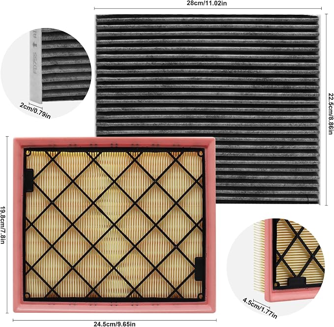 Comb Engine Cabin Air Filter for Lincoln Mkz 2020 2019 2018 2017 2016 2015 2014 - Image 2