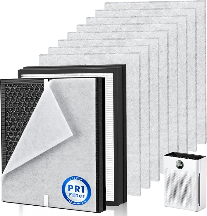 2 Pack PR1 Replacement Filter for Mooka PR1 Air Purifier, H13 True HEPA Filter by Airtiancai