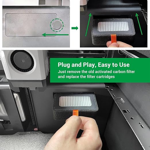 2PCS Air Filter Cartridges for Lab X1 P1S Series, and Activated Carbon Filter - Image 3
