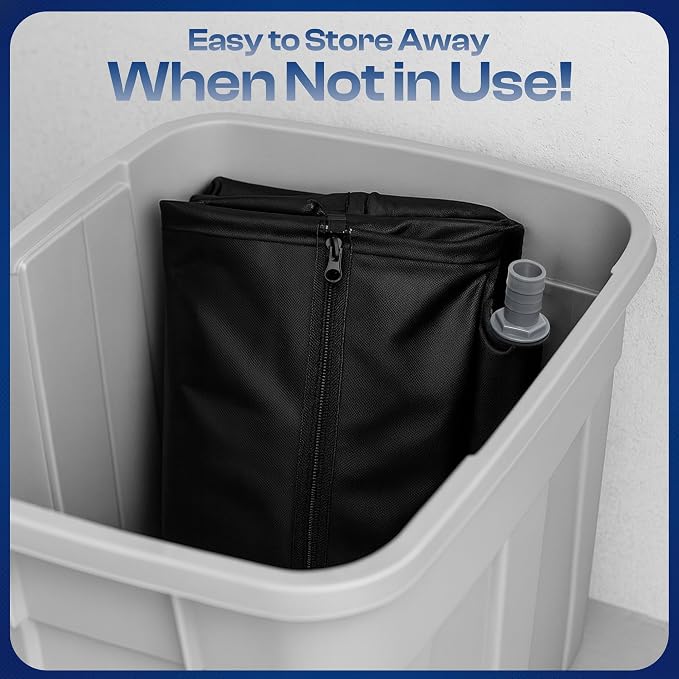 Collapsible Rain Barrel, Portable Rain Water Collection System Kit, 53 Gallon – - Image 7