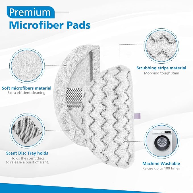 6 Pack 1940 for Bissell Steam Mop Pads for Bissell PowerFresh Steam Mop 1806 - Image 3