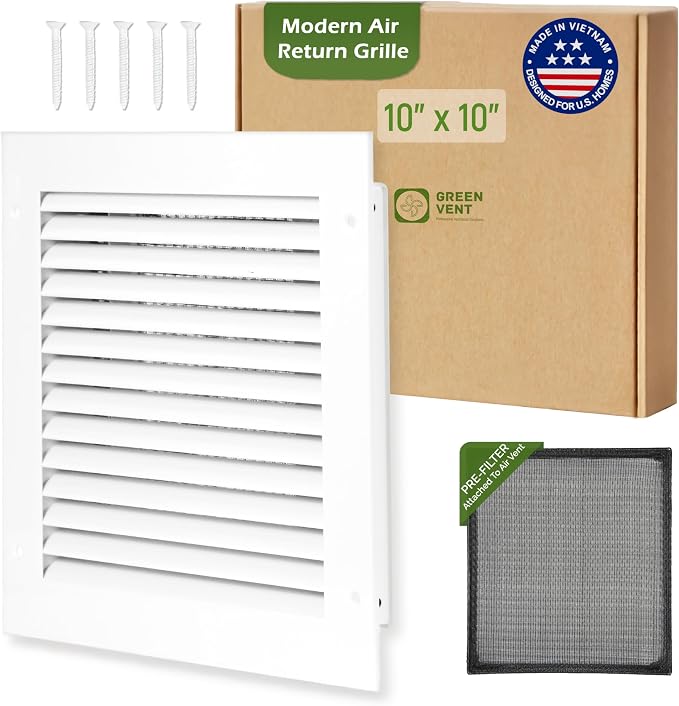 Modern Air Return Grille 10x10 by GREENVENT