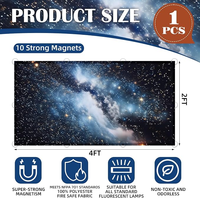 Fluorescent Light Covers -1PCS 4x2 Feet Classroom Covers - Image 2