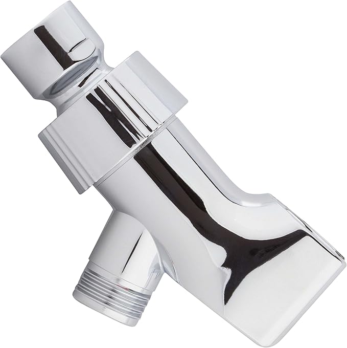 Shower Arm Bracket - Adjustable Handheld Shower Arm Mount & Holder with Brass Connector - Indoor and Outdoor Modern Bath Spa Fixture - Chrome
