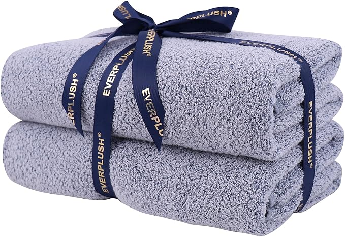 Everplush Oversized Bath Towel Sheet– 2Pieces, Super Soft & Highly Absorbent, Quick-Drying, Generously Sized & Thick. Perfect for Bathroom, Pool, Swimming Use. (Dusk, 35" x 66" 2PK)