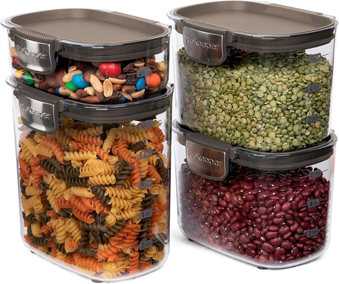 ProKeeper+ Airtight Food Storage Container Set – Clear Plastic Flour and Sugar - Image 3