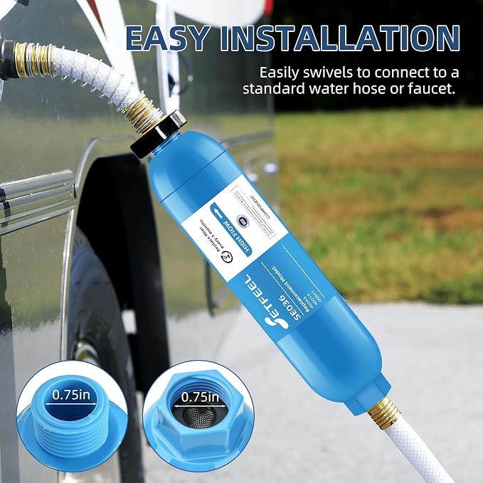RV Inline Hose Water Filter, NSF Certified Camper Water Filter - Image 5