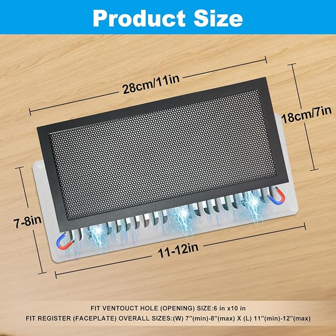 4-Pack 7"x11" Powerful Magnetic Vent Covers - Image 2
