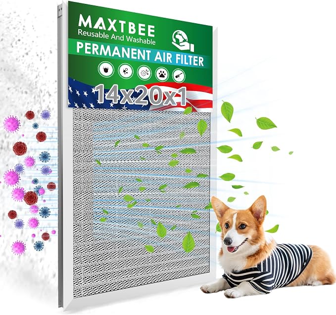 14x20x1 Air Filter Electrostatic Filter Reusable Washable HVAC AC Furnace Filter by Unknown