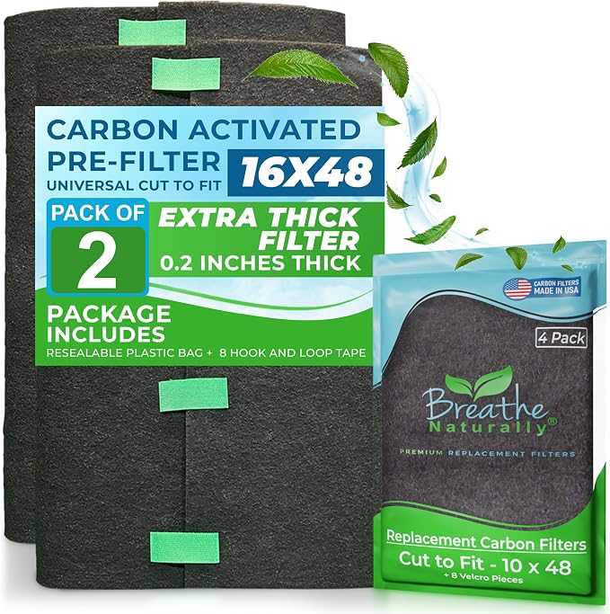 Breathe Naturally Universal Cut To Fit Activated Carbon Air Filter by BreatheNaturally