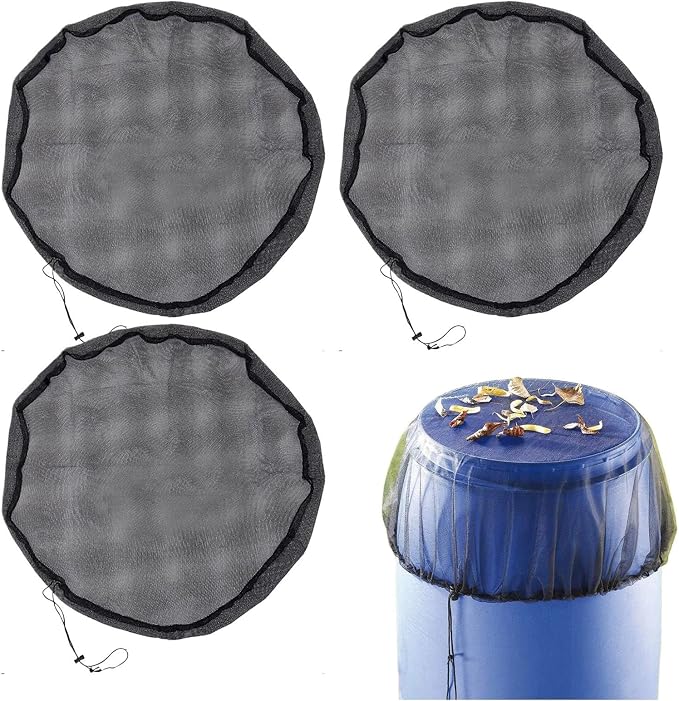 Sturdy Rain Barrel Mesh Cover by Unknown
