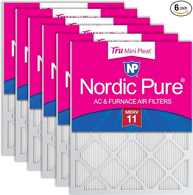 Nordic Pure 20x24x1 Tru Mini Pleat MERV 11 AC Furnace Air Filters – 2.5X More by NordicPure
