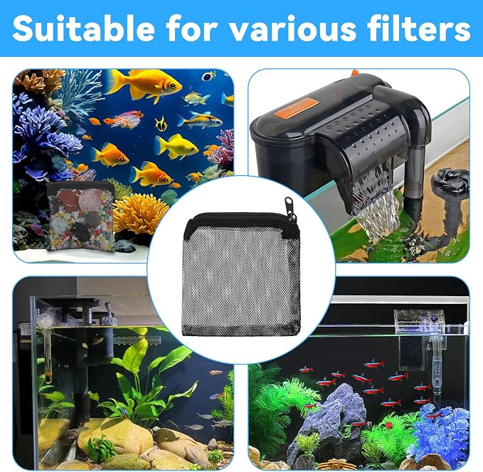 10Pcs Media Bags for Aquarium Fine Mesh Bag 4" x 4" - Image 7