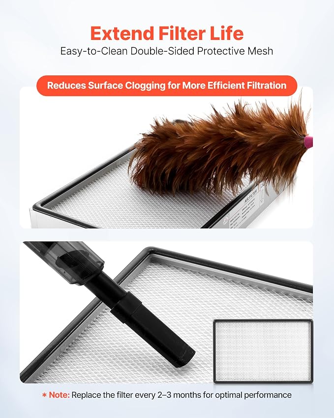 VEVOR Laminar Flow Hood Filter, 18.39 x 11.89 x 2.95 in, 1 Piece HEPA Filter - Image 6