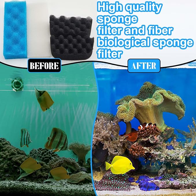 6 Pcs Aquarium Filters Bio Sponge Sets Compatible - Image 3
