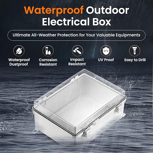 QILIPSU Waterproof Junction Box IP67 Outdoor Plastic Electrical Project - Image 2