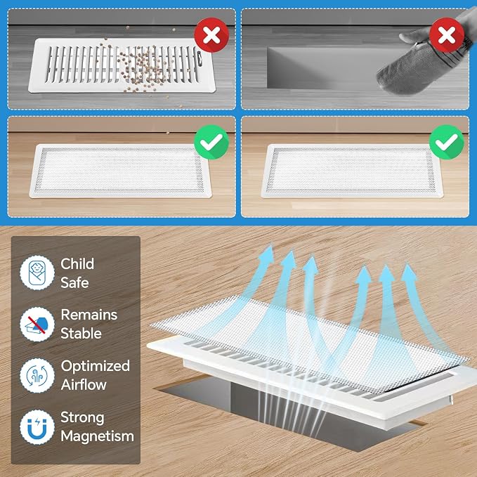 4 PCS White Magnetic Vent Covers-5.5x12 Magnetic Air Vent Covers - Image 3