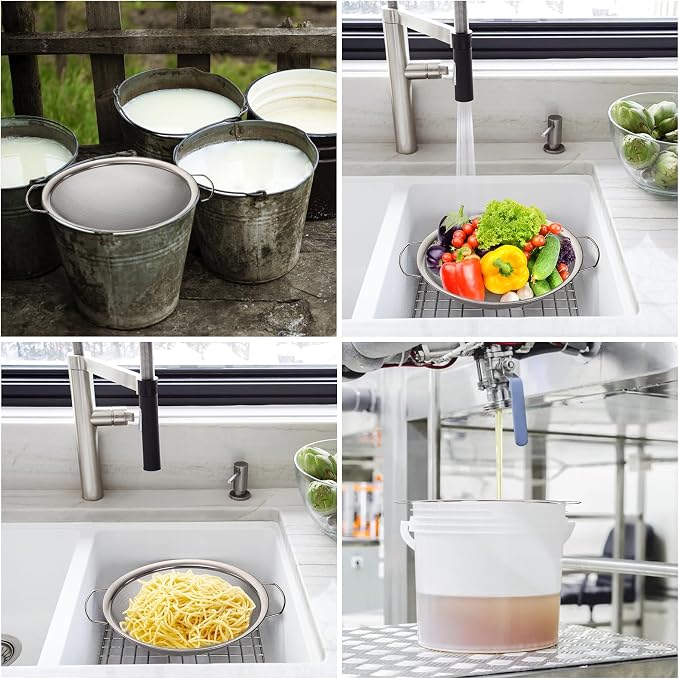 Jucoan 2 Pack Fine Mesh Paint Strainer, 11.5 Inch Stainless Steel 60 Mesh Paint - Image 7