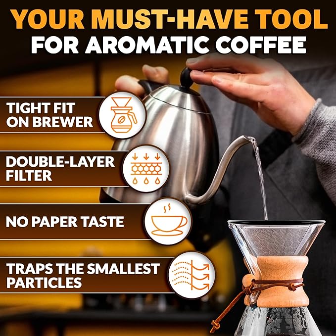 Stainless Steel Pour Over Coffee Filter Compatible - Image 4