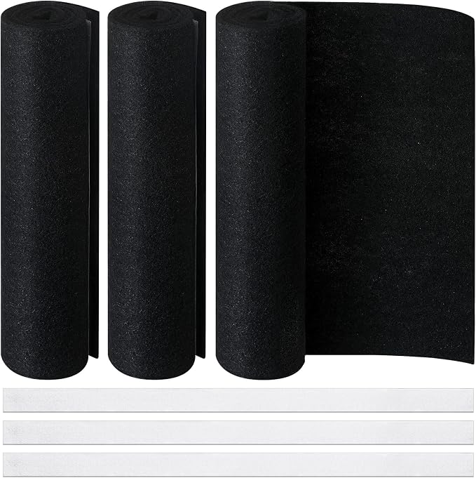 3 Pack Cut to Fit Carbon Pad Pre Filter Roll 16'' x 48'' by Fabbay