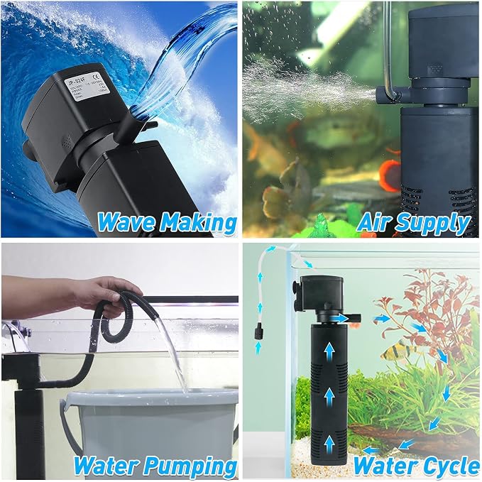 TARARIUM Aquarium Filter for 55-150 Gal. Tank Crystal 300GPH Biochemical - Image 3