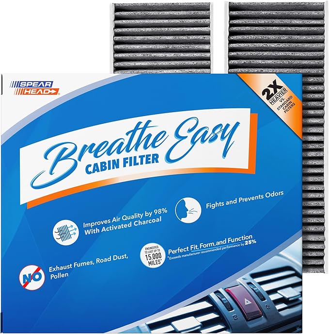 Spearhead Odor Defense Breathe Easy AC & Heater Cabin Filter | Fits Select by SPEARHEAD